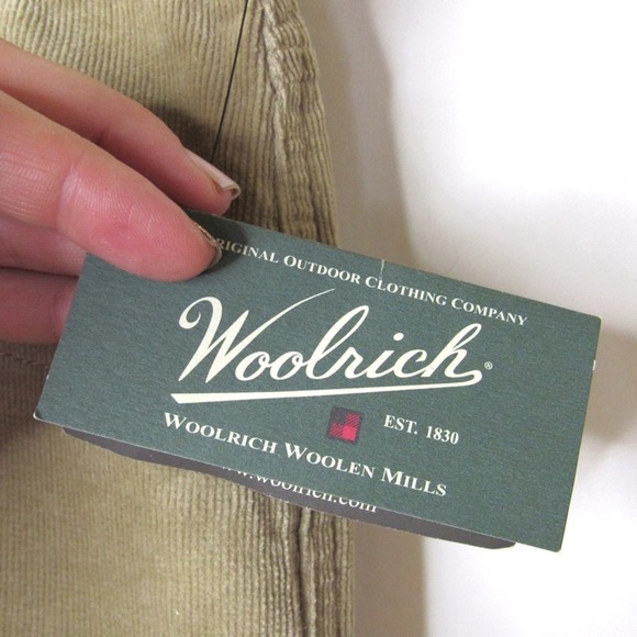 Woolrich Corduroy Strait Leg Pants Size 14 Tan Khaki Cotton Spandex Blend NWT - Picture 3 of 12